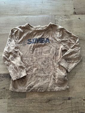 Simba Disney Brown Graphic Long-Sleeve Kids Top sz 2 years